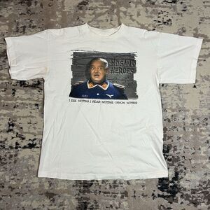 Vintage Cronies 90s Hogan's Heroes I Know Nuting T-Shirt Size Large Colonel